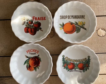 Italian "Fruit" Tart Dishes ~ Set of 4