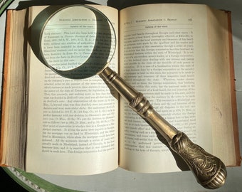 Antiqued Brass Magnifying Glass ~ 12" in Length