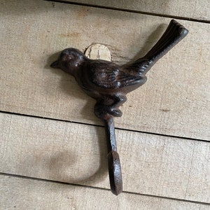 Bronze Iron Bird Hook
