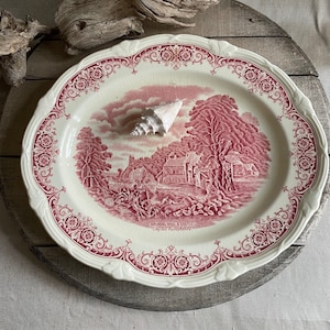 Grindley English Pink and White Platter
