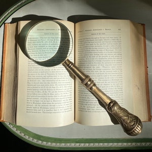 Antiqued Brass Magnifying Glass ~ 12" in Length