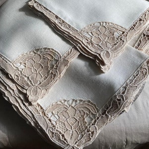 Guardanapos de jantar vintage Point De Venise 19" (conjunto de 6)