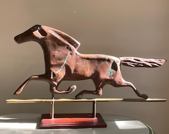 Antique Copper Running Horse Weathervane