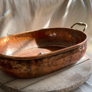 Jardinera vintage de cobre fundido pesado