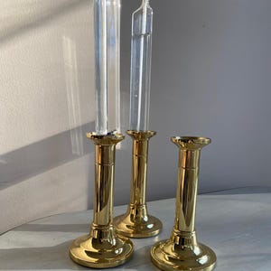 Baldwin Brass Candle Holders~ Set of 3