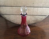 Ruby Cruet with Crystal stopper