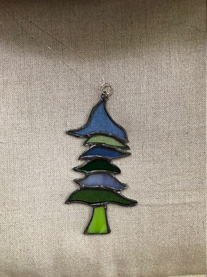 Stained Glass ~ Whimsical Tree Ornament