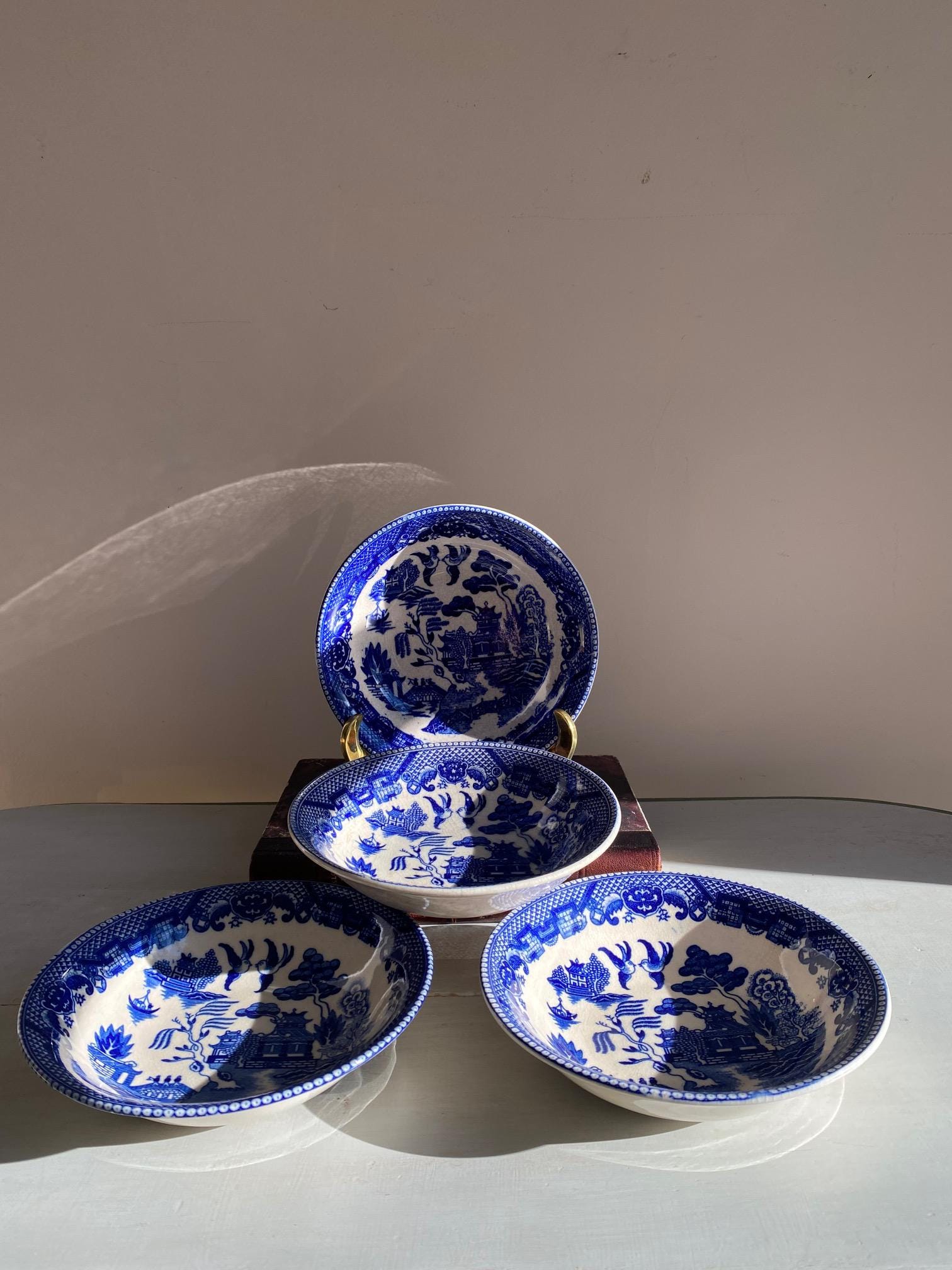 Antique blue willow - Etsy 日本