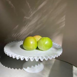Vintage Milk Glass Hobnail Cake Pedestal image 3