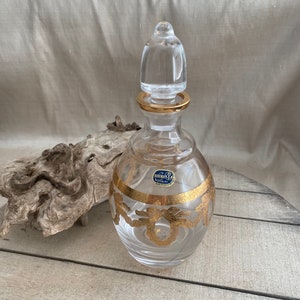 Vintage Bohemia Gilded Gold Decanter