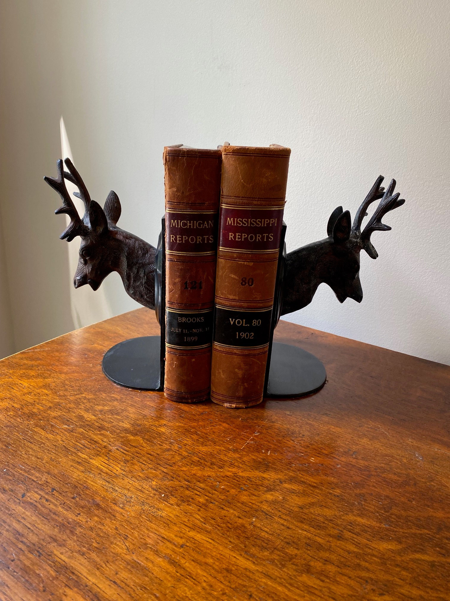 Vintage Bronze Elk Bookends Etsy