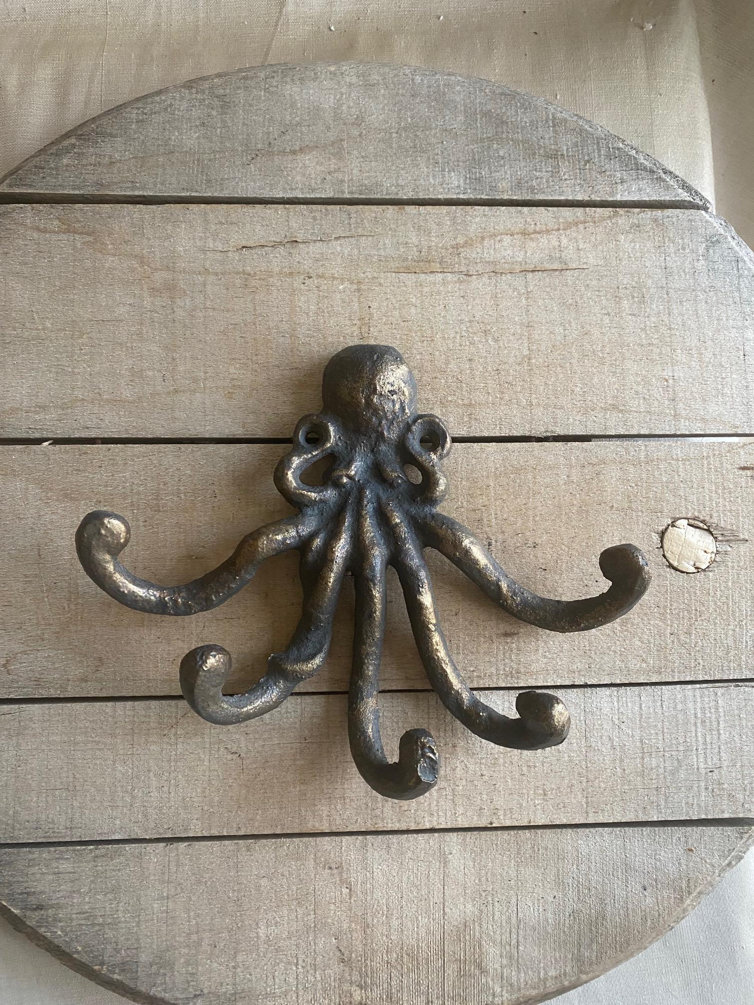 Bronze Iron Octopus Key Holder