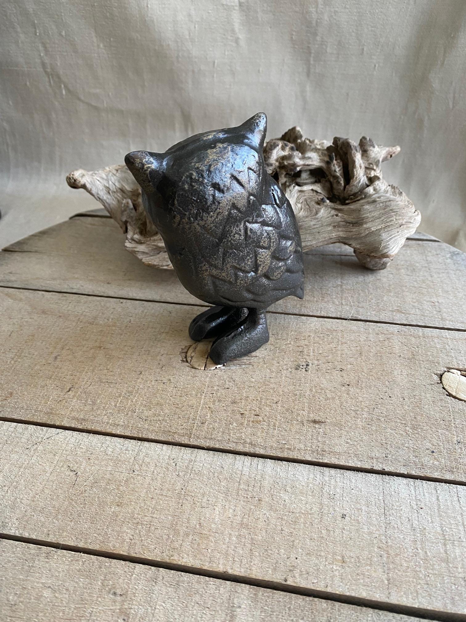 風変わりなブロンズ製の鉄のフクロウ～ - Etsy 日本