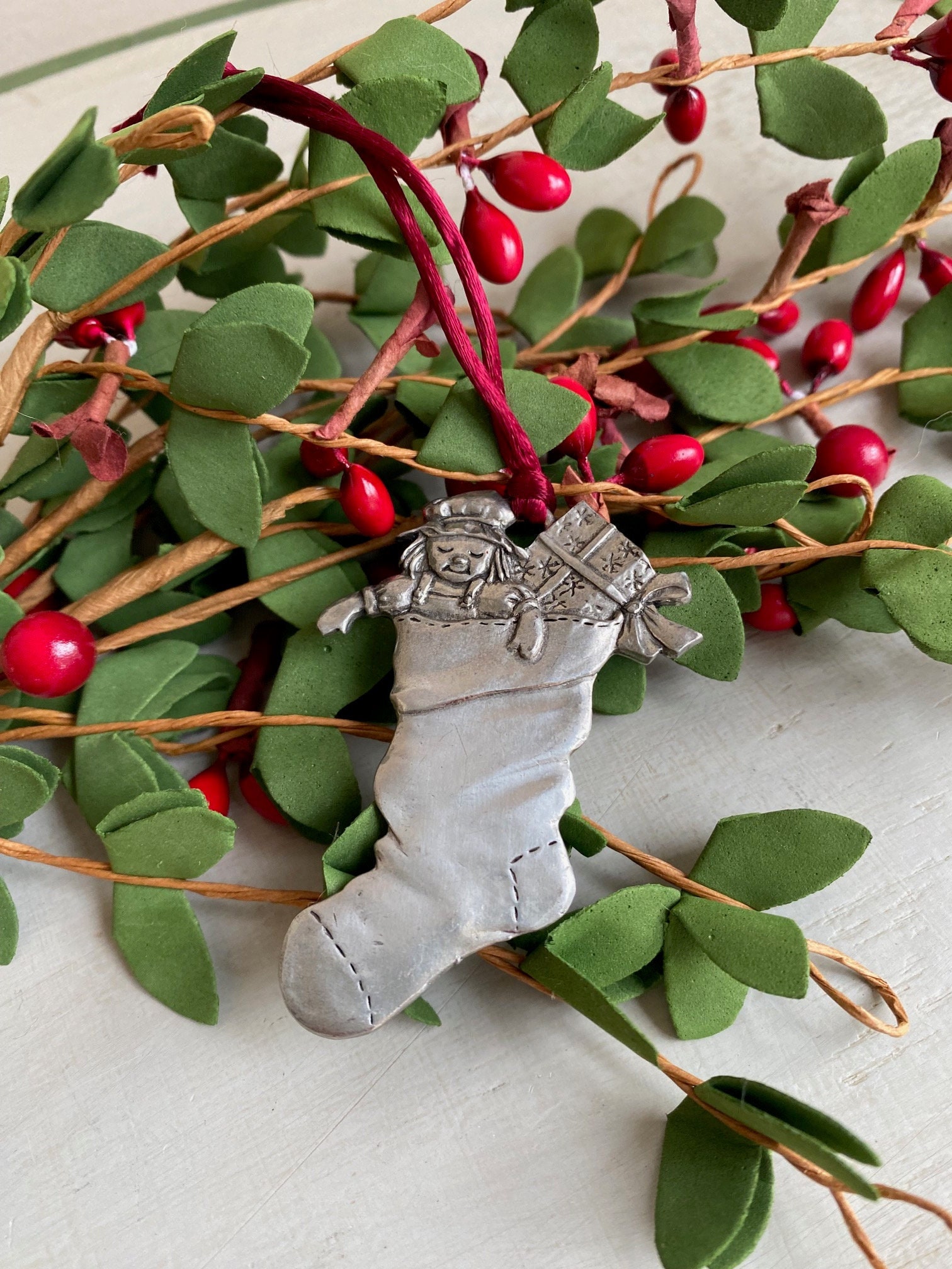 Vintage Seagull Pewter Tree Ornament - Etsy