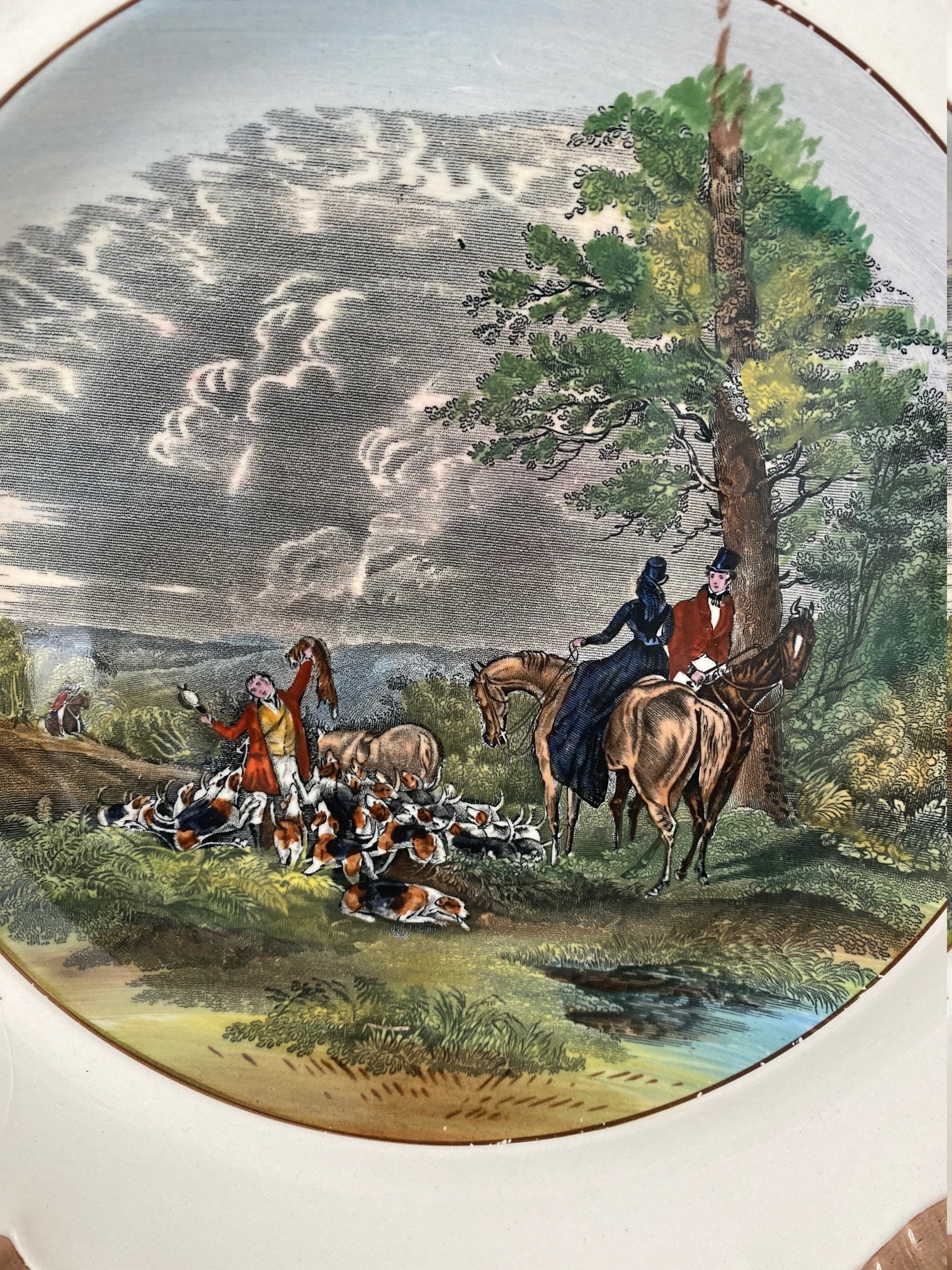 英国製 SPODE【THE HUNT】ハンティングシーン プレート 大 希少品 Vintage Spode Hunt Scene Dinner Plate - Etsy
