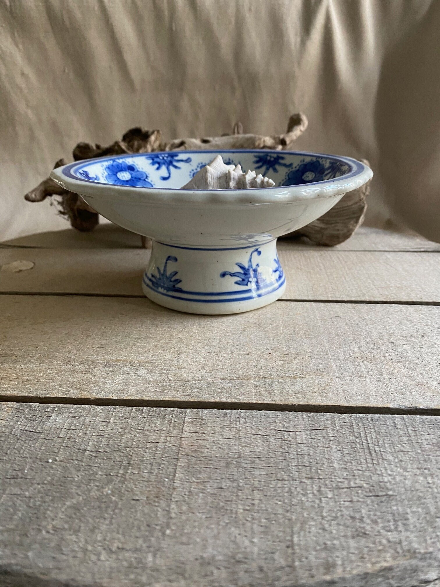Vintage Japanese Blue White Dish Etsy Canada