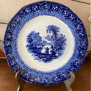 Vintage Flow Blue Bread & Butter Plate
