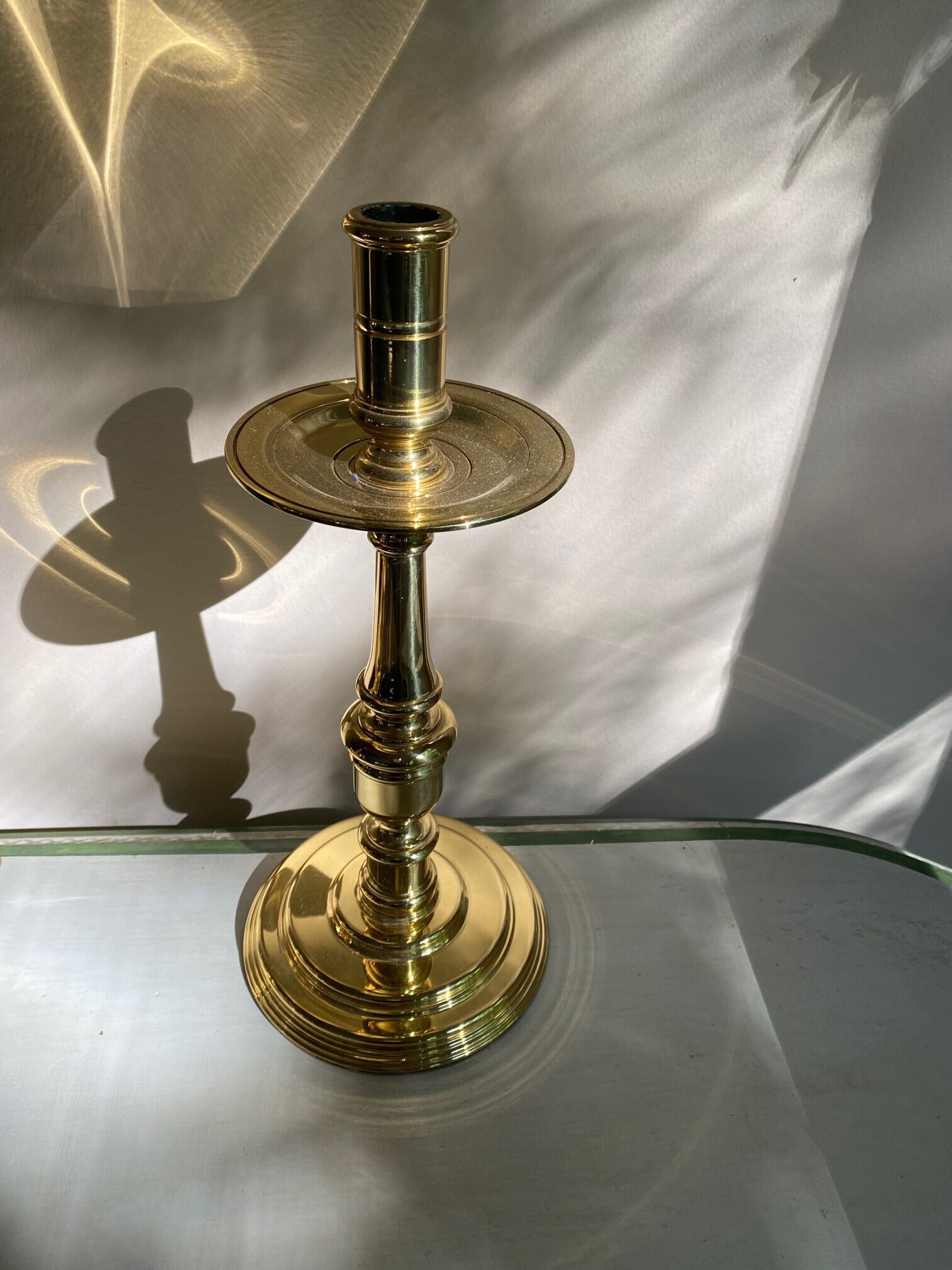 Baldwin Solid Brass Candlestick 13 1/4