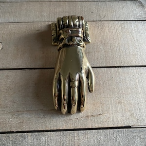 Vintage Brass Hand Door Knocker