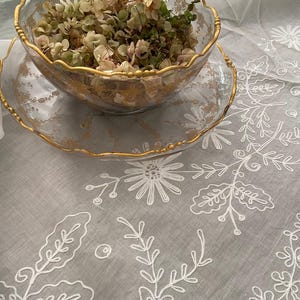 68"x 108" Swiss Tambour Lace Tablecloth ~ image 5