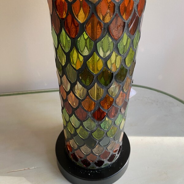 Modern Stained Glass Lamp Etsy