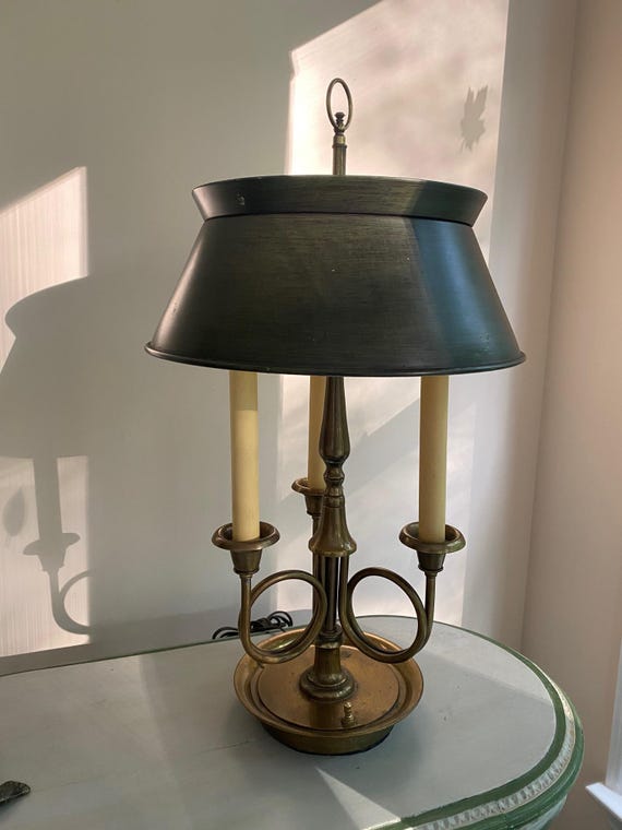 Vintage Frederick Cooper Brass Horn Lamp - Etsy