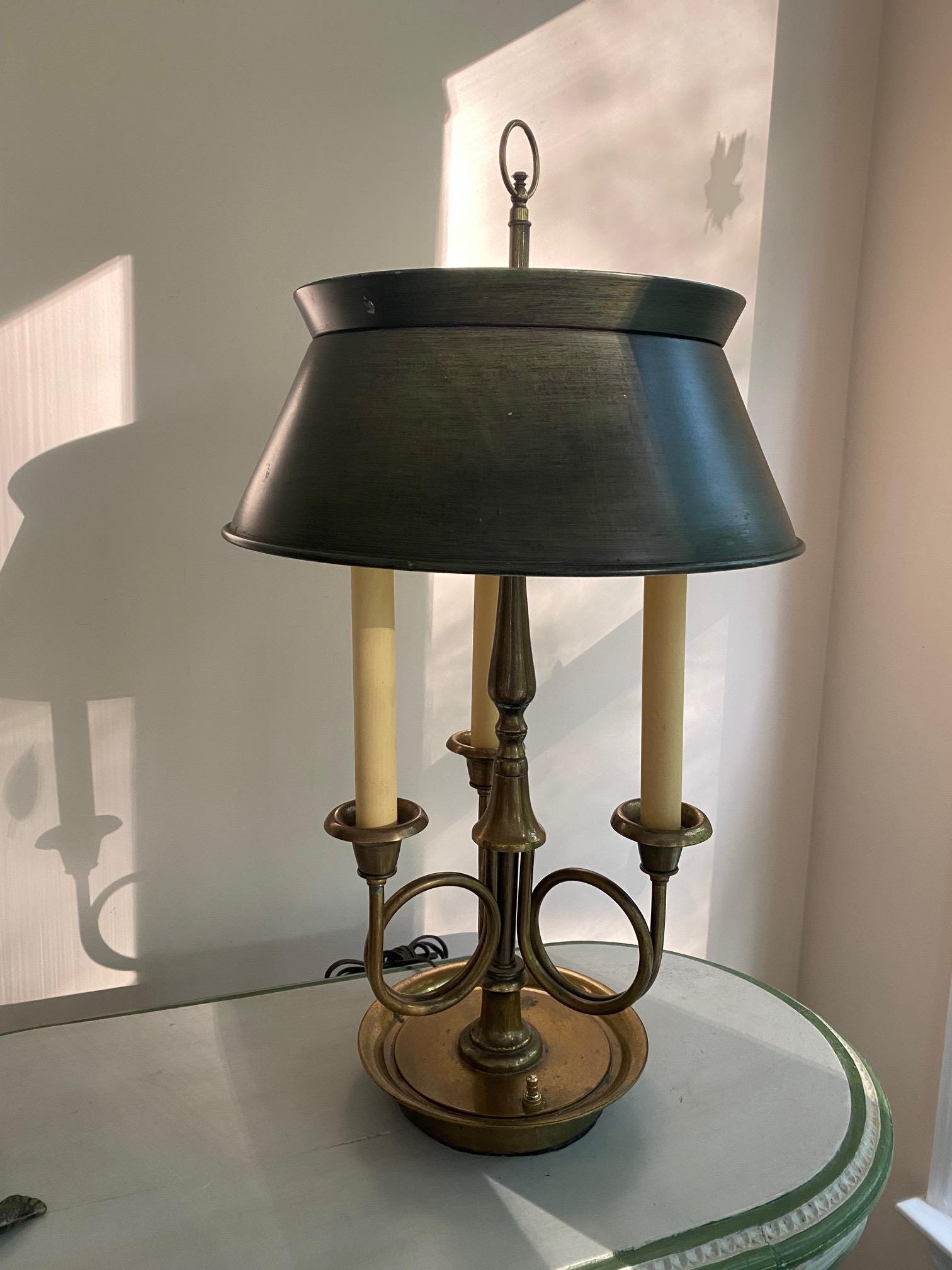Vintage Frederick Cooper Brass Horn Lamp - Etsy