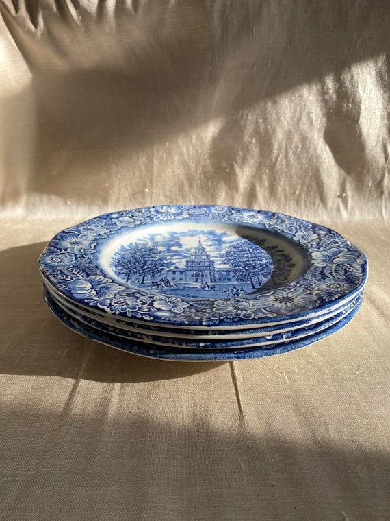 Set of 4 ~liberty Blue - Dinner Plates~ Staffordshire Ironstone - Etsy