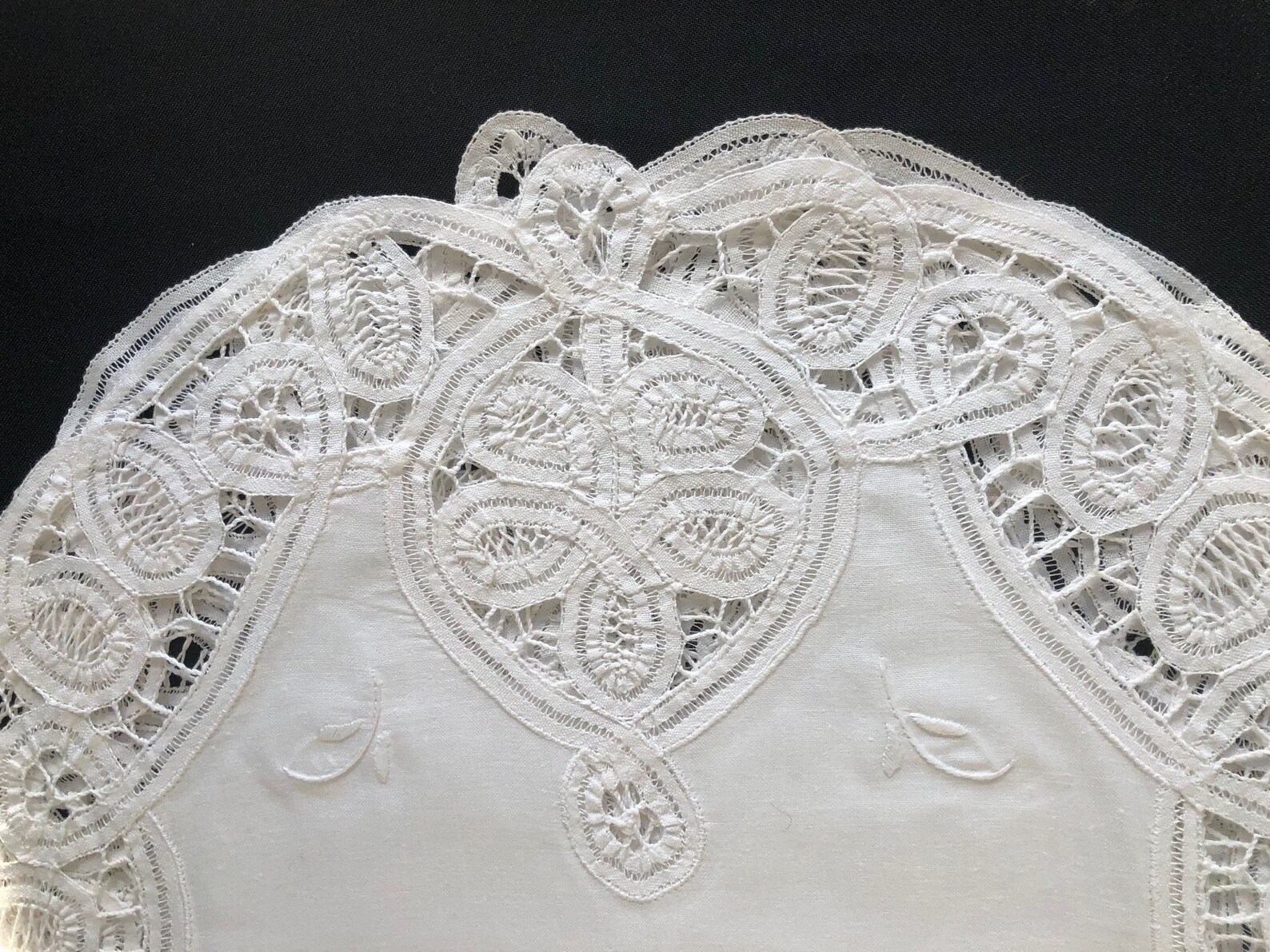 Oval Battenburg Lace Placemats set 4 Etsy