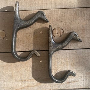 Cast Iron Duck Hooks ( Pair )