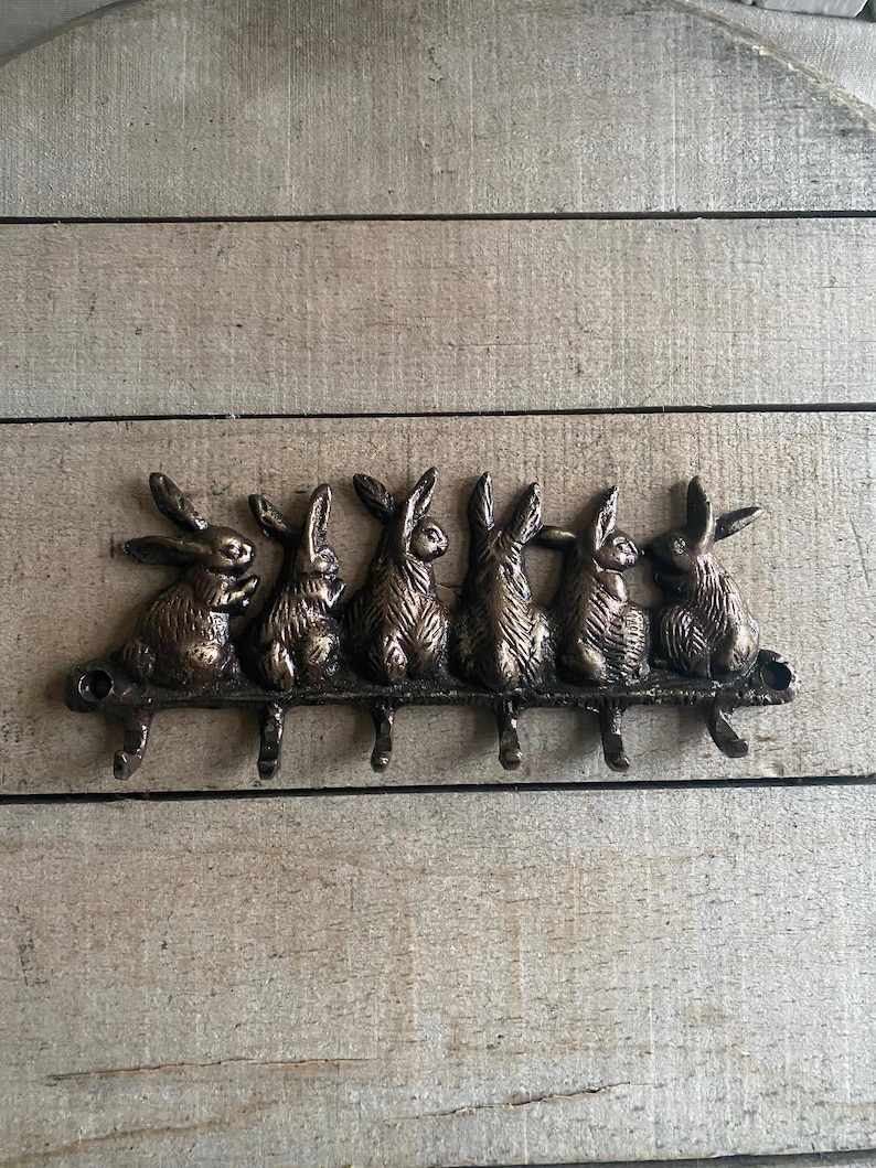 Whimsical Bunny Wall Key Rack - Etsy