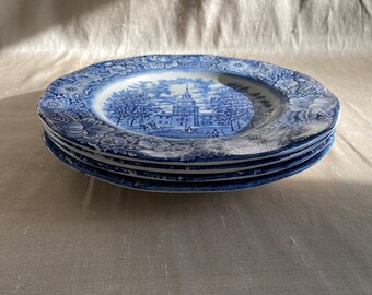 Set of 4 ~liberty Blue - Dinner Plates~ Staffordshire Ironstone - Etsy