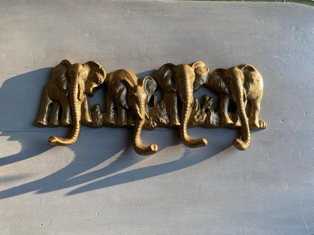 Gold Key Rack Gilded Gold Elephant Key Rack ~ - Etsy