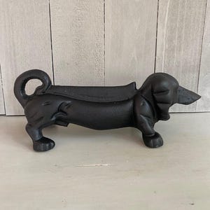 Cast Iron Dachshund Boot Scraper / Door Stop