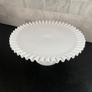 Vintage Milk Glass Hobnail Cake Pedestal image 7