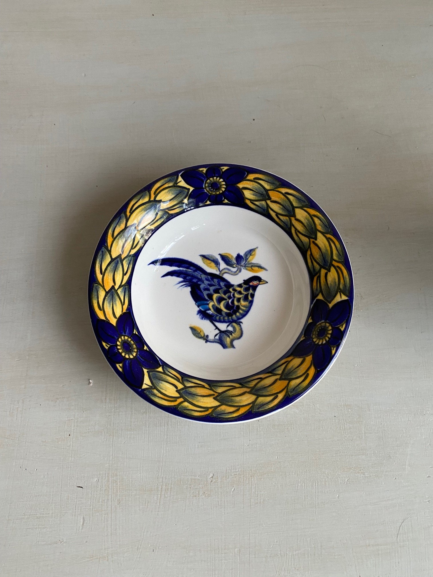 Royal Copenhagen Blue Pheasant Fruit Bowl - Etsy
