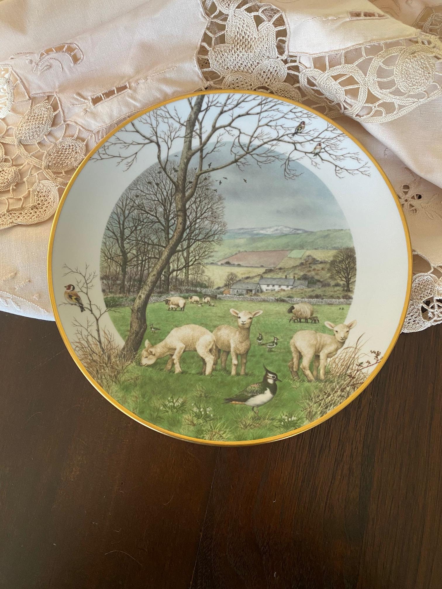 January's Lambing Season ~ Peter Barrett Plate - Etsy