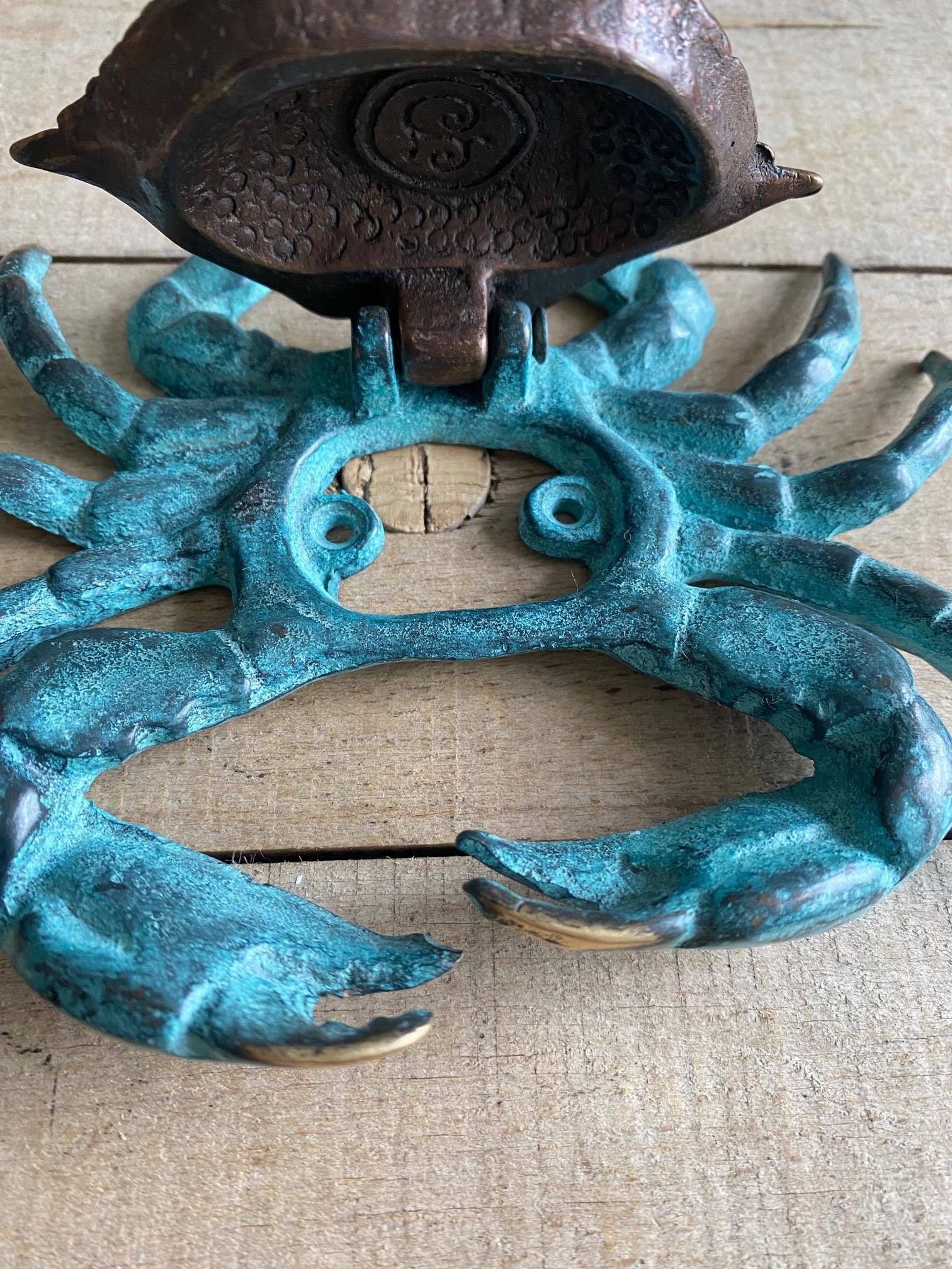 Brass Blue Crab Door Knocker ~ - Etsy