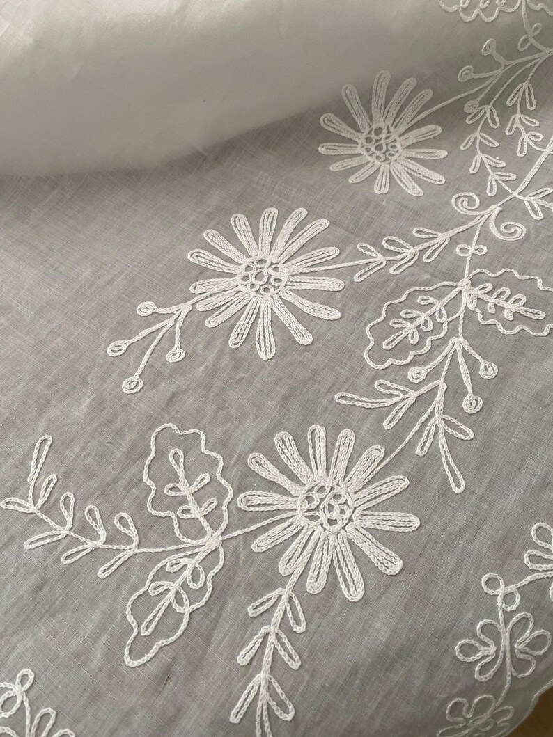68"x 108" Swiss Tambour Lace Tablecloth ~ image 3