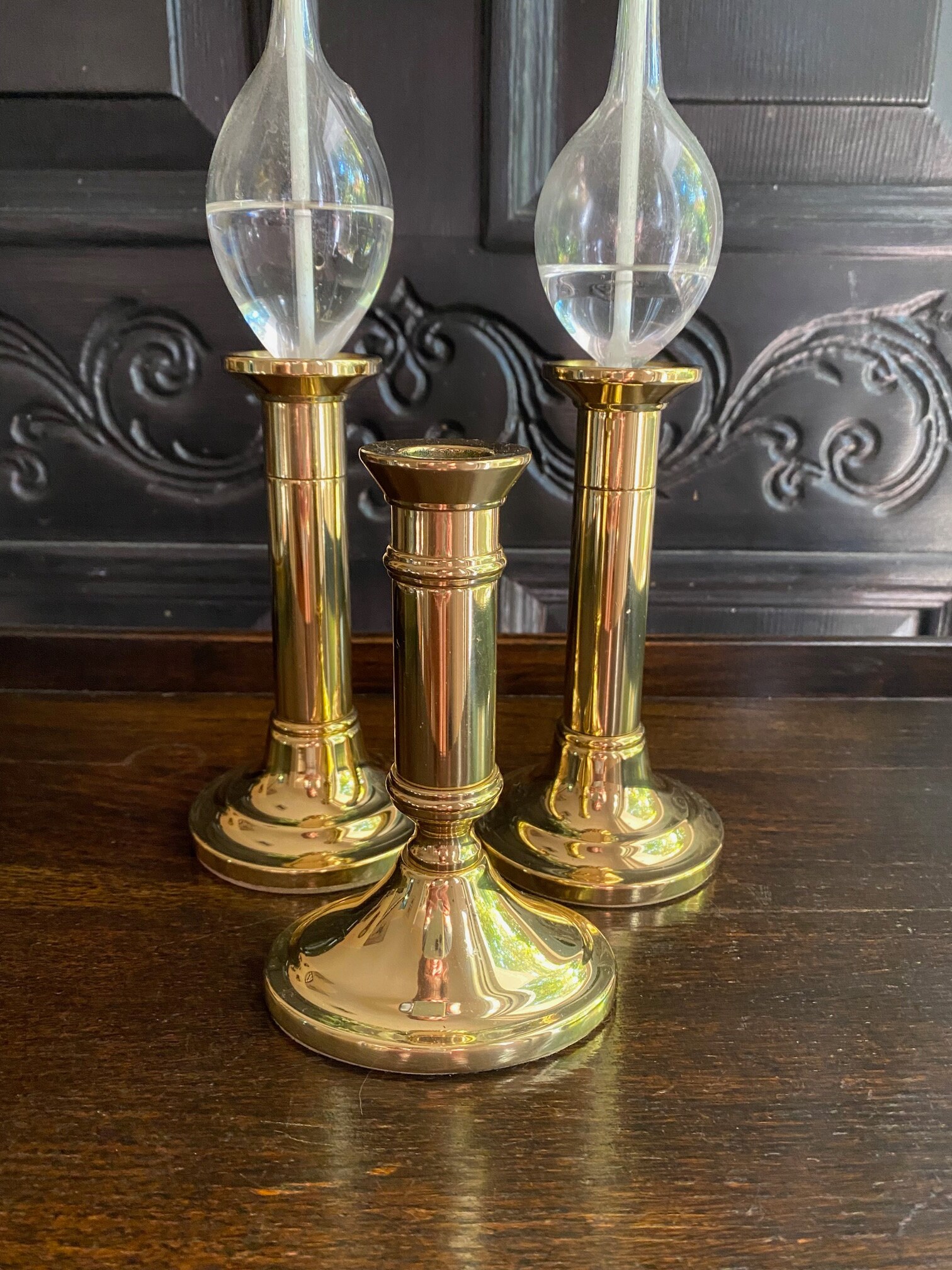 Baldwin Brass Candle Holders Set of 3 - Etsy Baldwin Brass Candle Holders Set of 3 - Etsy