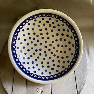 Vintage Polish Pottery Pasta Bowl~ Christmas Fettuccini