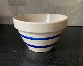 Ciotola vintage blu e bianca