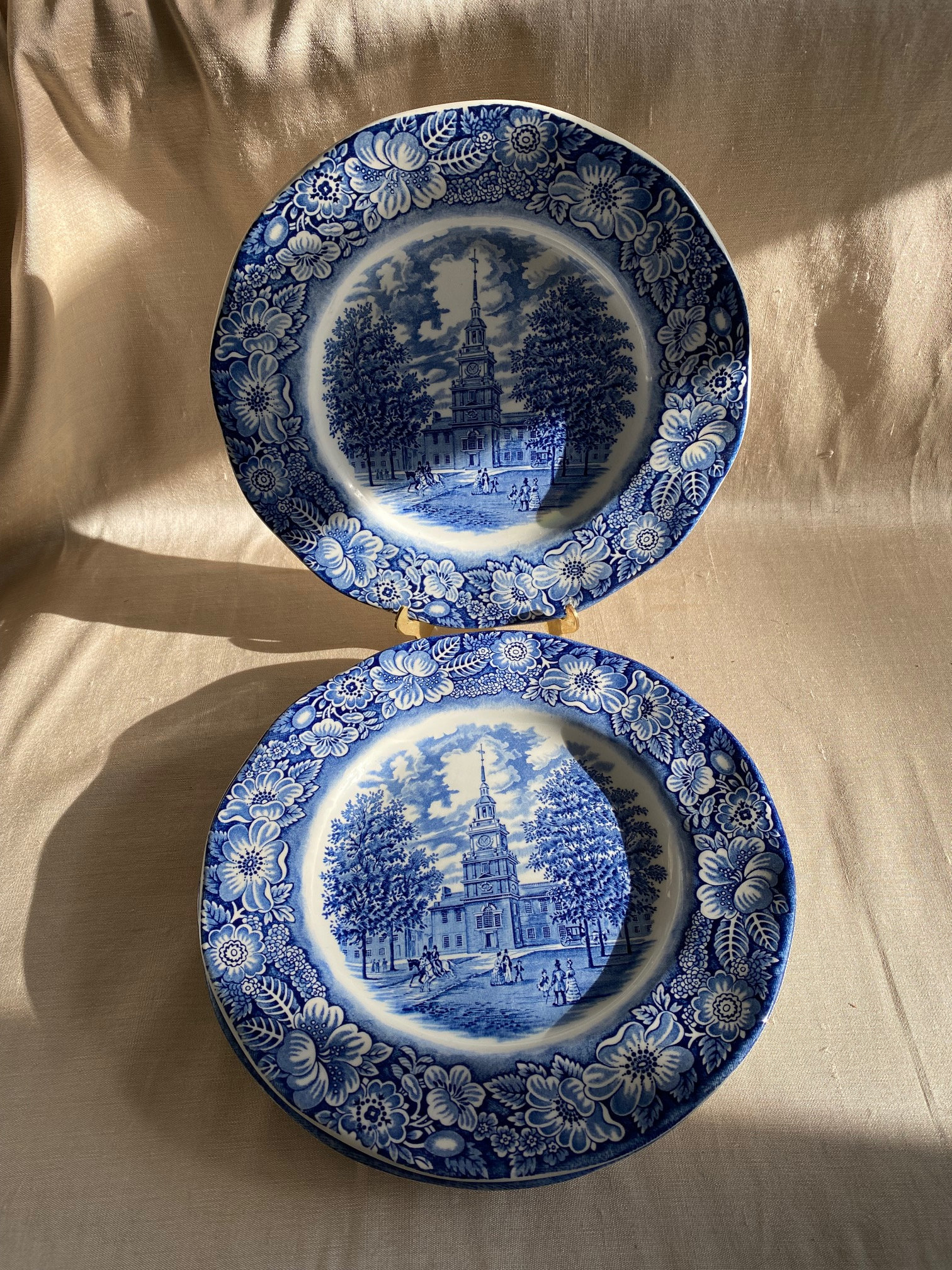 Set of 4 ~liberty Blue - Dinner Plates~ Staffordshire Ironstone - Etsy