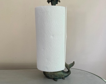 Cast Iron Moby Dick Paper Towel Holder