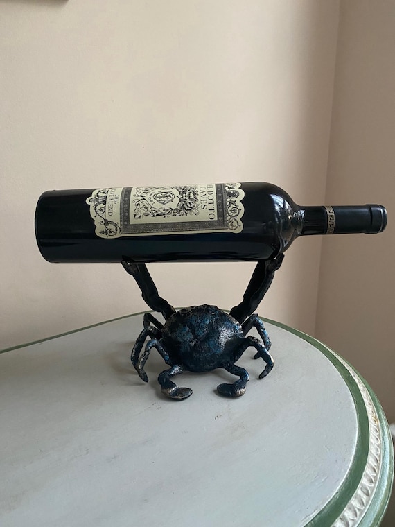 Cast iron Blue Crab Wine Stand/ Holder