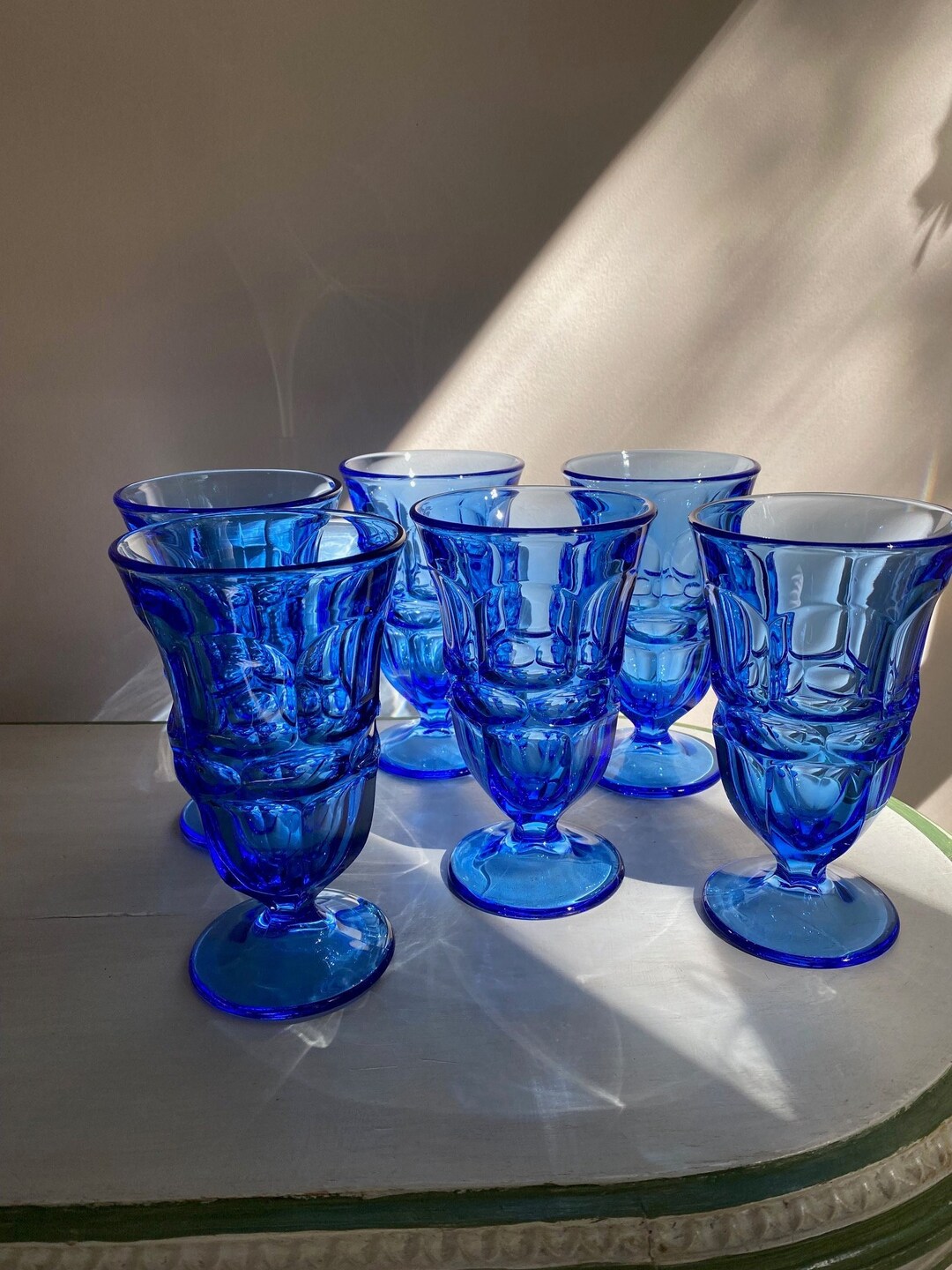 Qty 6~ Fostoria Argus Blue Ice Tea Glasses ~ - Etsy