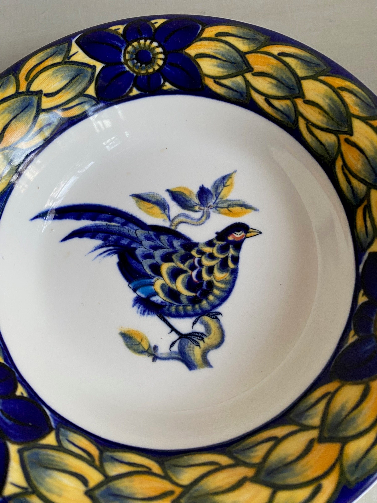 Royal Copenhagen Blue Pheasant Fruit Bowl - Etsy