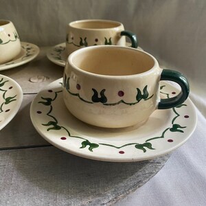 Vintage Set/ 4 Metlox Cup with Saucer
