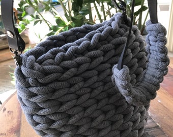 Handmade crochet shoulder bag
