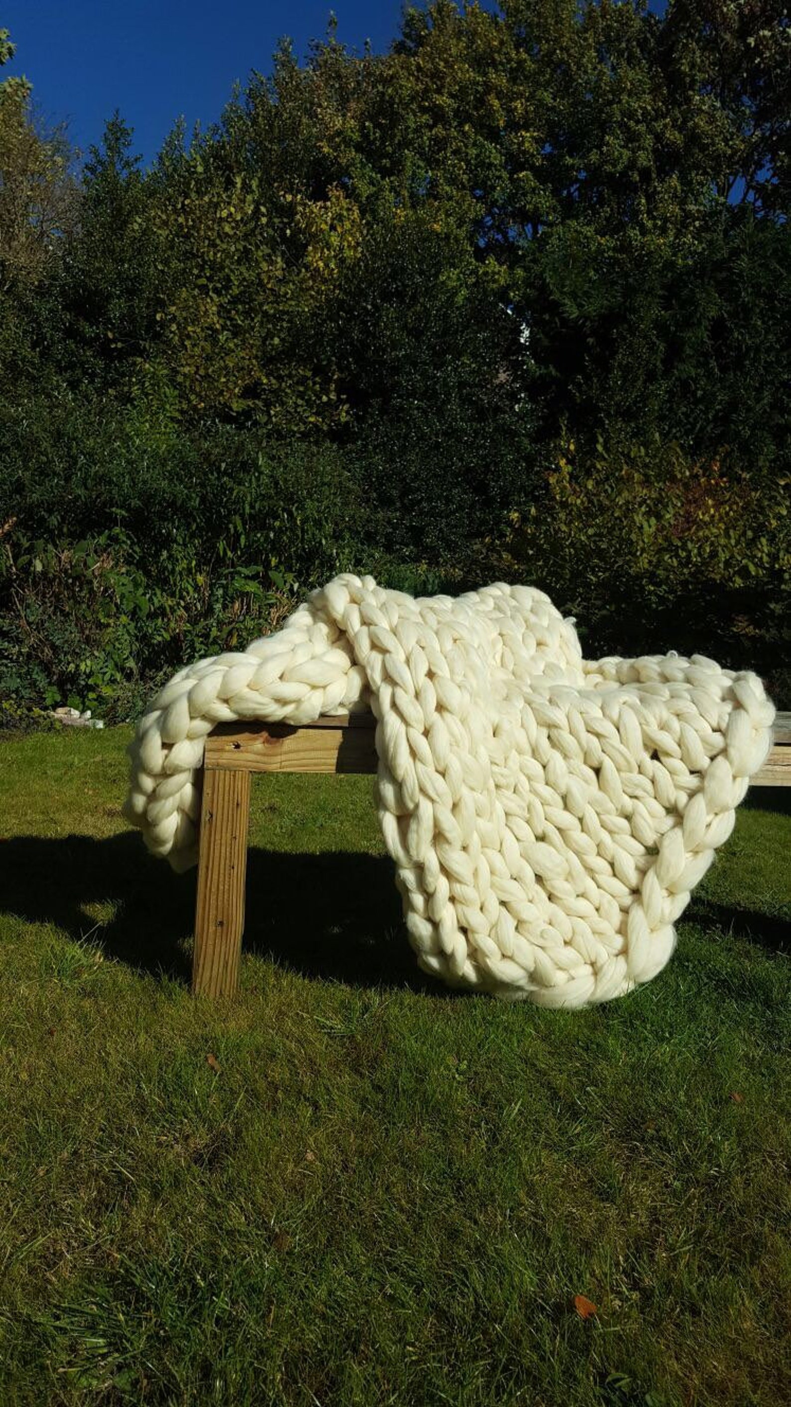 100 % Merino Wolle Decke Plaid XXL/dicke Wolle ungefärbte Naturwolle ...